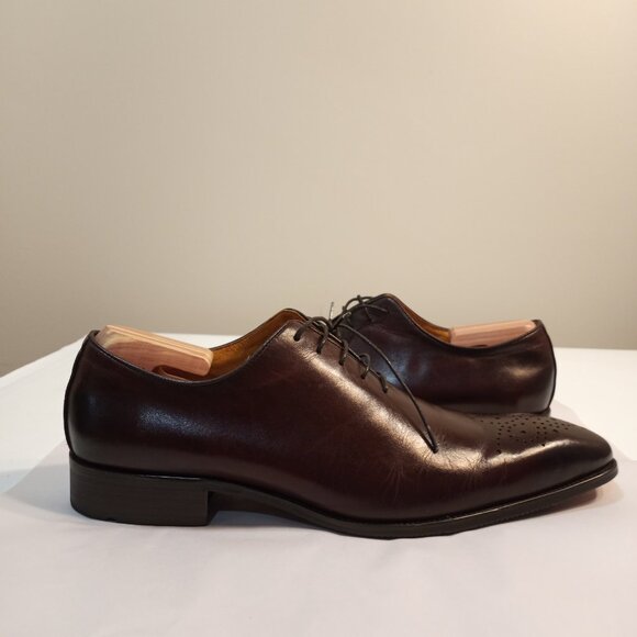 MAISON FORTE CHOCOLATE BROWN OXFORDS MEN SIZE 13 - Picture 5 of 7